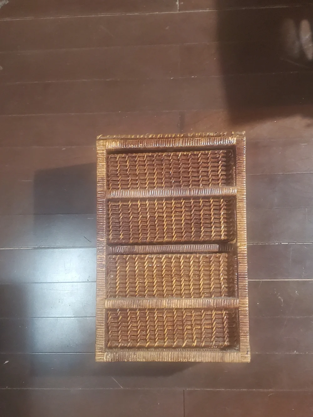 Woven Rattan Two-Drawer Storage Basket